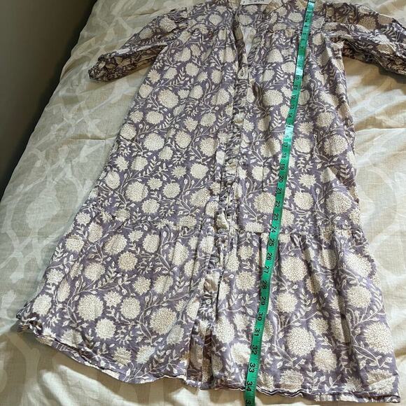 WVN. Cotton printed button front dress women’s size xs - Picture 8 of 9